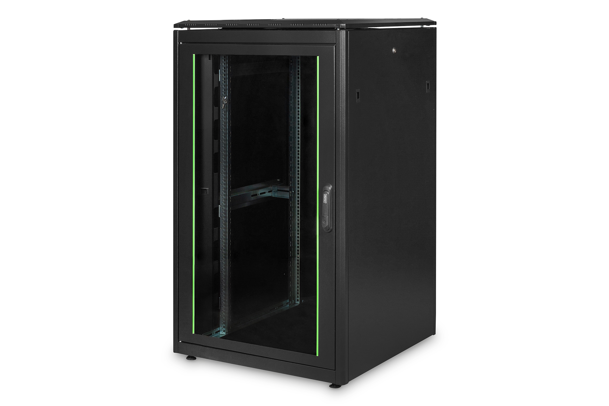 DIGITUS Professional Unique DN-19 26U-8/8-B-1 - Schrank Netzwerkschrank - Schwarz, RAL 9005 - 26U - 48.3 cm (19")