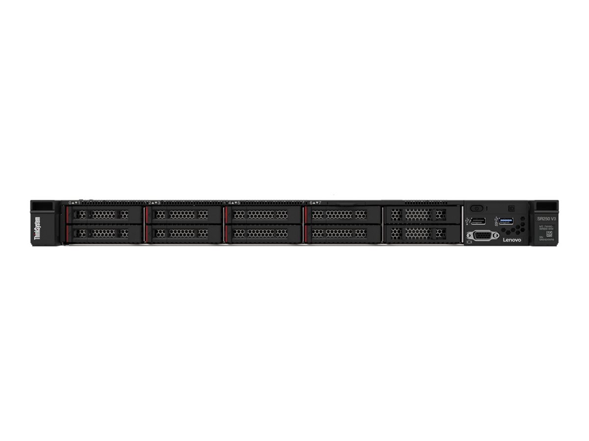 Lenovo ThinkSystem SR250 V3 7DCL - 1U - 1-Weg - 1 x Xeon E-2478 / 2.8 GHz - RAM 32 GB - Hot-Swap 6.4 cm (2.5")