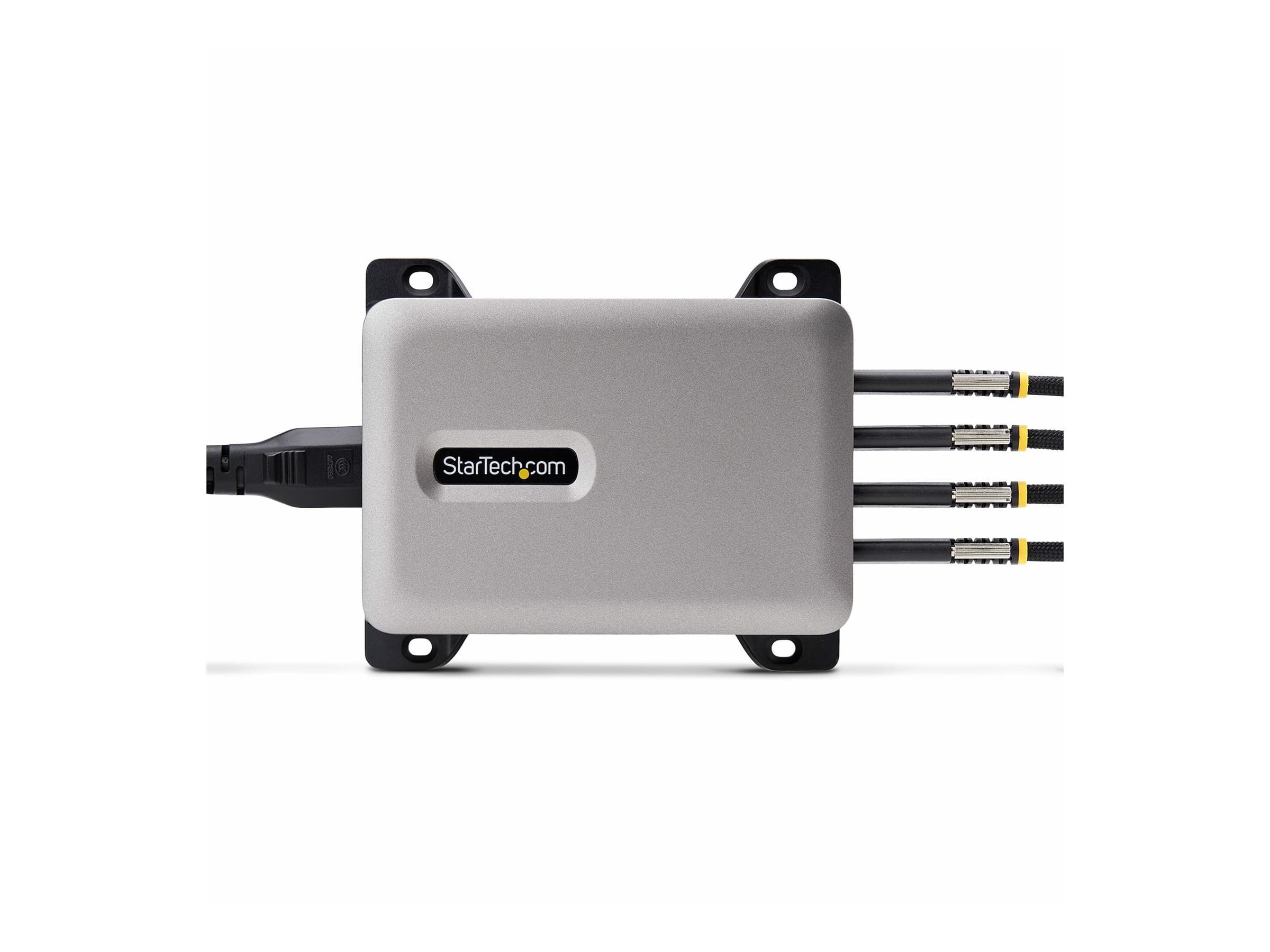 StarTech.com 4-Port USB-C Charger, 240W Total, Single Port 140W EPR - Netzteil - mit Oberflächenmontagehalterung - 240 Watt - 5 A - Power Delivery 3.1 - 4 Ausgabeanschlussstellen (USB-C)