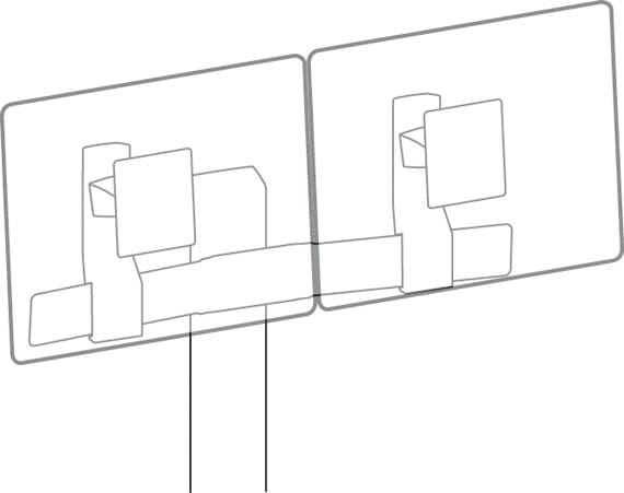 Ergotron Tall-User Kit for WorkFit Dual - Befestigungskit (2 Drehgelenke, 2 Halterungen mit Erhöhung)