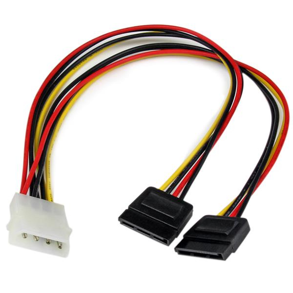 StarTech.com SATA Y-Stromkabel - Splitter Power Y-Kabel mit 2 x SATA intern 1 x Molex (Stecker)