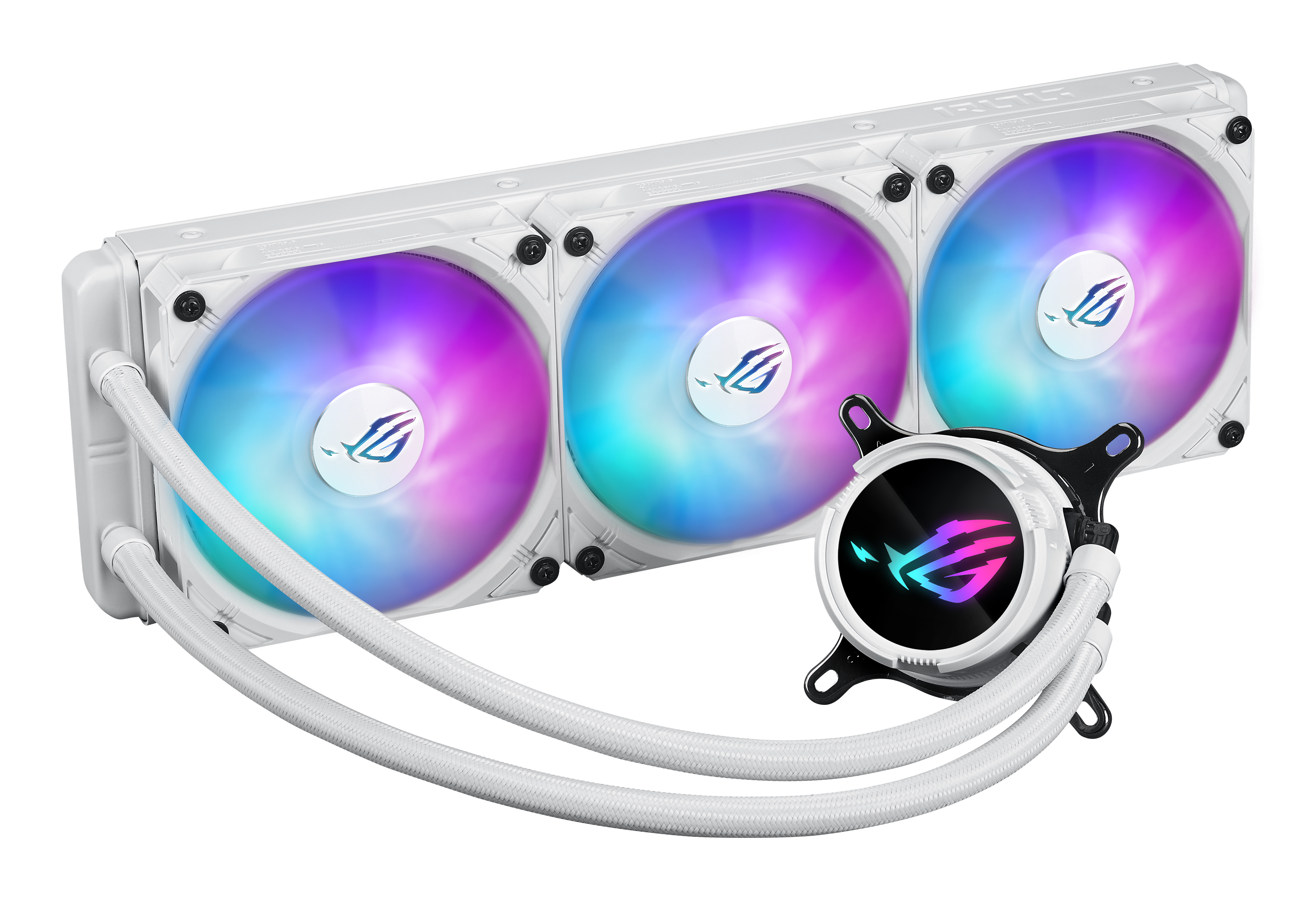 ASUS ROG STRIX LC III 360 ARGB - White Edition - Prozessor-Flüssigkeitskühlsystem - Kühlergröße: 360 mm - (für: AM4, LGA1200, LGA1700, AM5, LGA115x Socket)