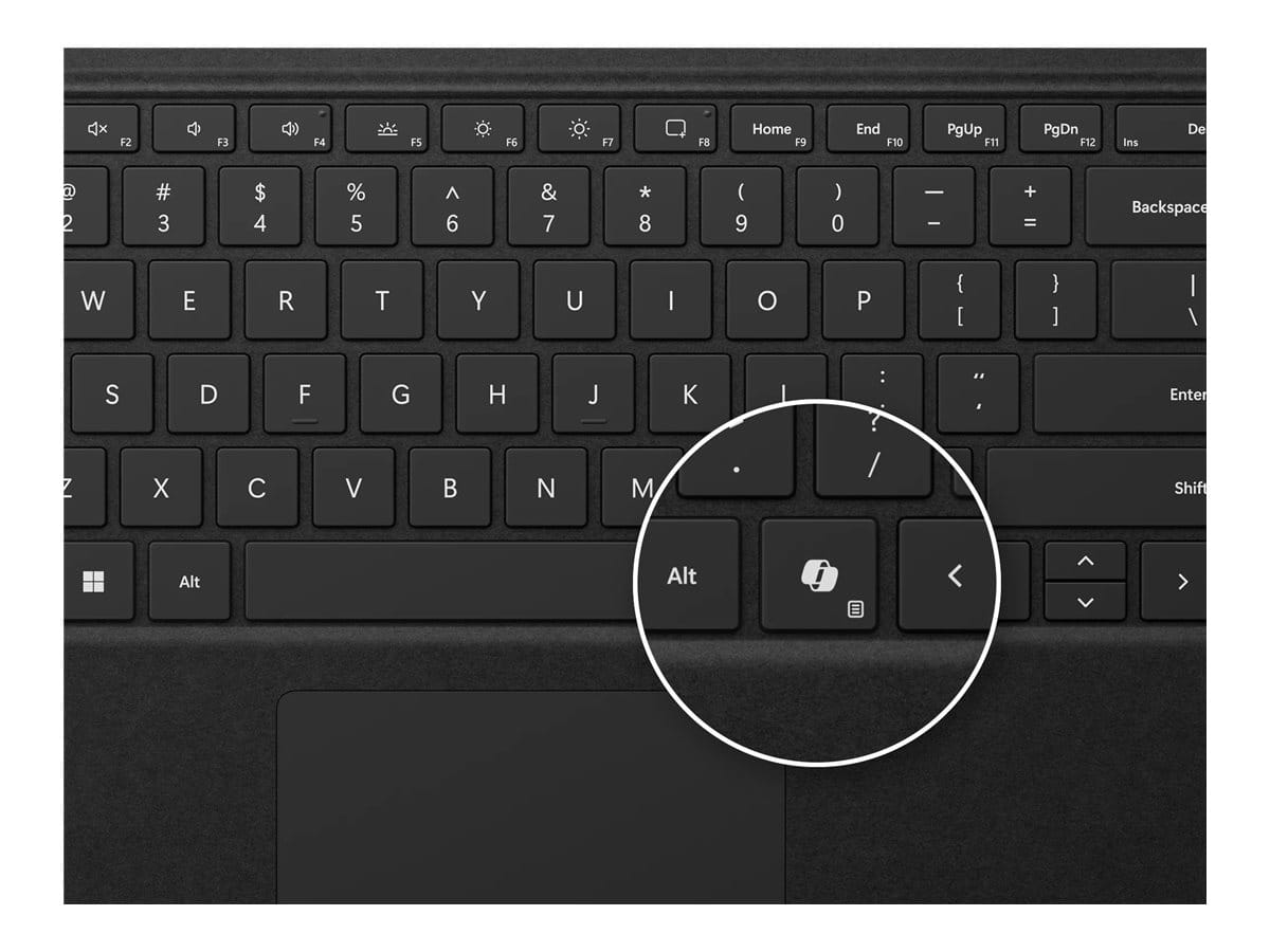 Microsoft Surface Pro Keyboard - Tastatur - mit Touchpad - hinterleuchtet - QWERTY - Englisch - Schwarz - für Microsoft Surface Pro 8, Pro 8 for Business, Pro 9, Pro 9 for Business, Pro 10 for Business, Pro (11th Edition)