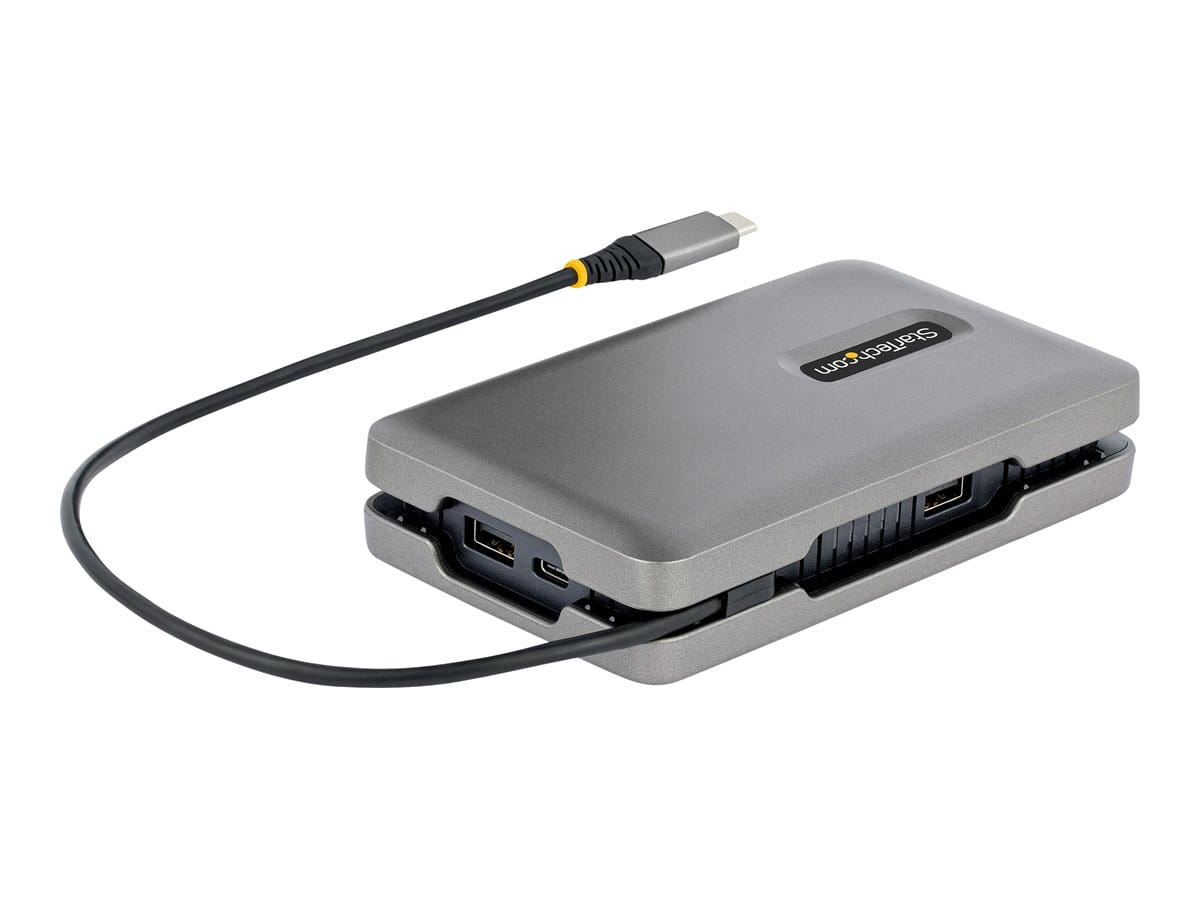 StarTech.com USB-C Multiport Adapter with USB-C DP Alt Mode Video Output / 4K HDMI 2.0 / VGA, USB-C Dual Monitor Docking Station, 100W PD Pass-Through, USB Type C Mini Dock/MST Adapter Hub - 2x USB-A 10Gbps, GbE (DKM31C3HVCPD)
