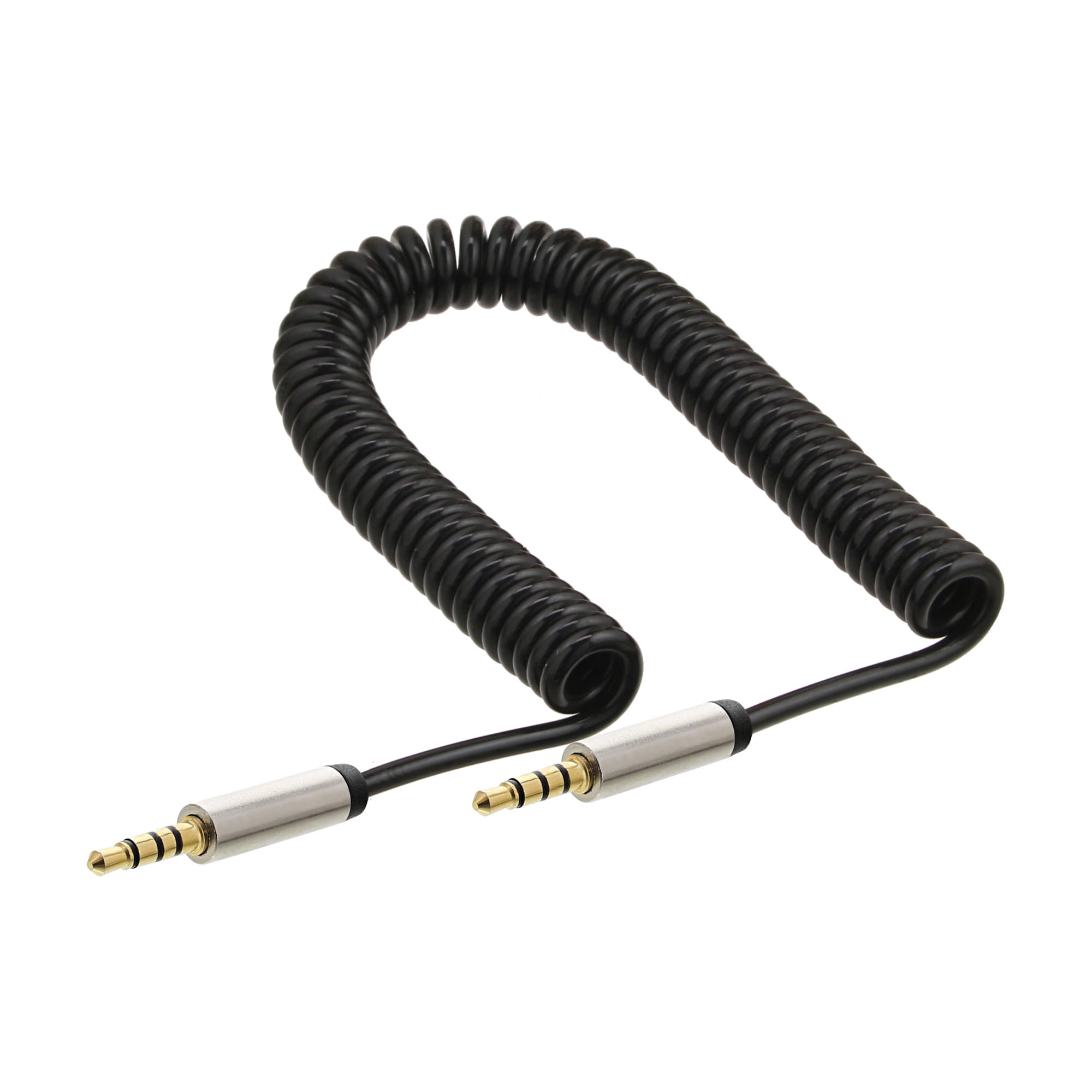 InLine Slim Audio Spiralkabel Klinke 3,5mm ST/ST - 4-polig - Stereo - 2m