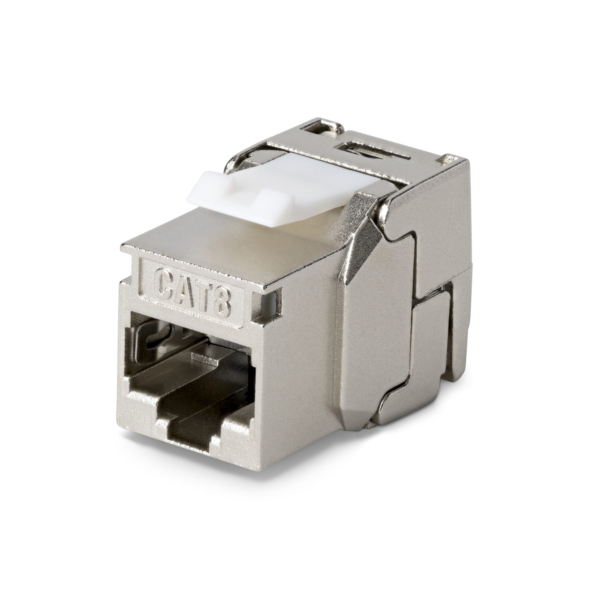StarTech.com Cat8 Keystone Jack Modul, 6er-Pack RJ45 Ethernet Keystone Buchse, UTP Cat8 Wandbuchse, 180 Grad, werkzeuglos, Flach, Silber, RJ-45, Buchse, Buchse, 25/40GBase-T