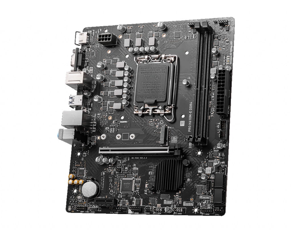 MSI PRO H610M-E DDR4 - Motherboard - micro ATX - LGA1700 Sockel - H610 Chipsatz - USB 3.2 Gen 1 - Gigabit LAN - Onboard-Grafik (CPU erforderlich)