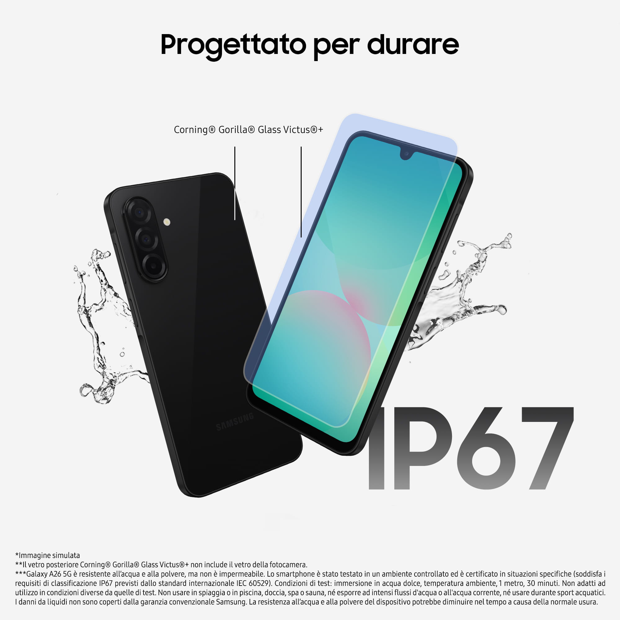 Samsung Galaxy A26 - 5G Smartphone - Dual-SIM - RAM 6 GB / Interner Speicher 128 GB - microSD slot - OLED-Display - 6.7" - 2340 x 1080 Pixel (120 Hz)