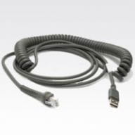 Zebra USB-Kabel - USB - 2.7 m - gewickelt - für Symbol LS2208, LS4208, LS4278