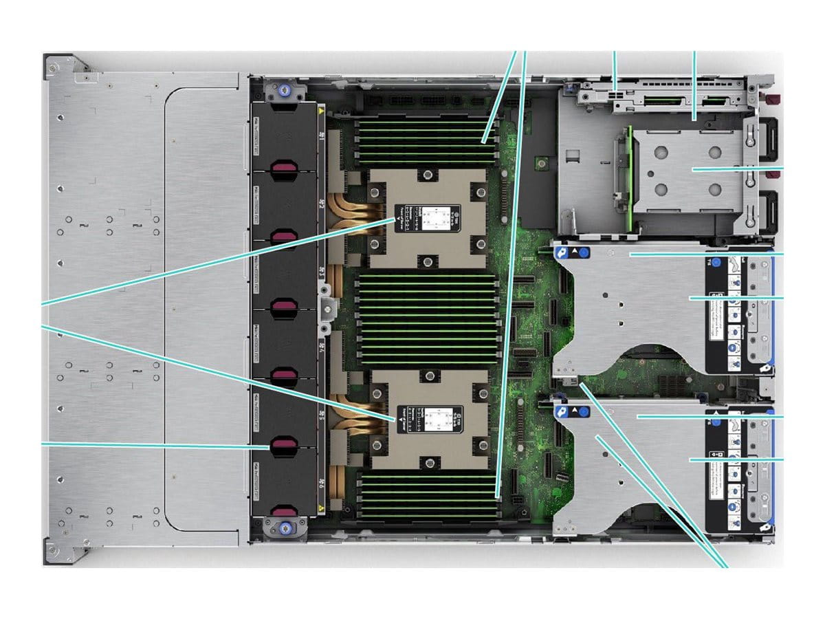 HPE ProLiant DL385 Gen11 - 2U - zweiweg - 1 x EPYC 9115 / 2.6 GHz - RAM 64 GB - SATA/SAS/NVMe - Hot-Swap 6.4 cm (2.5")