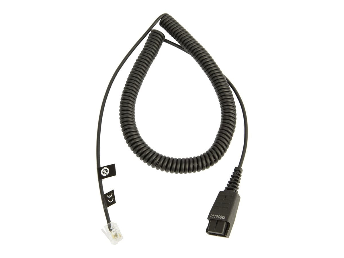 Jabra Kabelunterteil QD auf RJ10 (Regel-Belegung, 2 m, spiral)