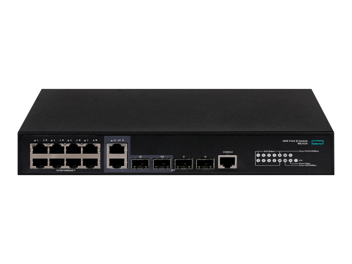 HPE FlexNetwork 5140 8G 2SFP 2XGT Combo EI - Switch - PoE+