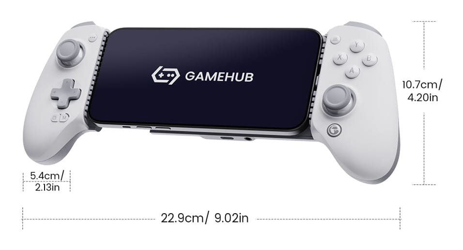 GameSir GSG8BT004, Gamepad, Android, iOS, Nintendo Switch, PC, D-Pad, Home button, Schaltfläche Auswählen, Schaltfläche Start, Schaltfläche Optionen,..., Verkabelt & Kabellos, Bluetooth/USB, Weiß