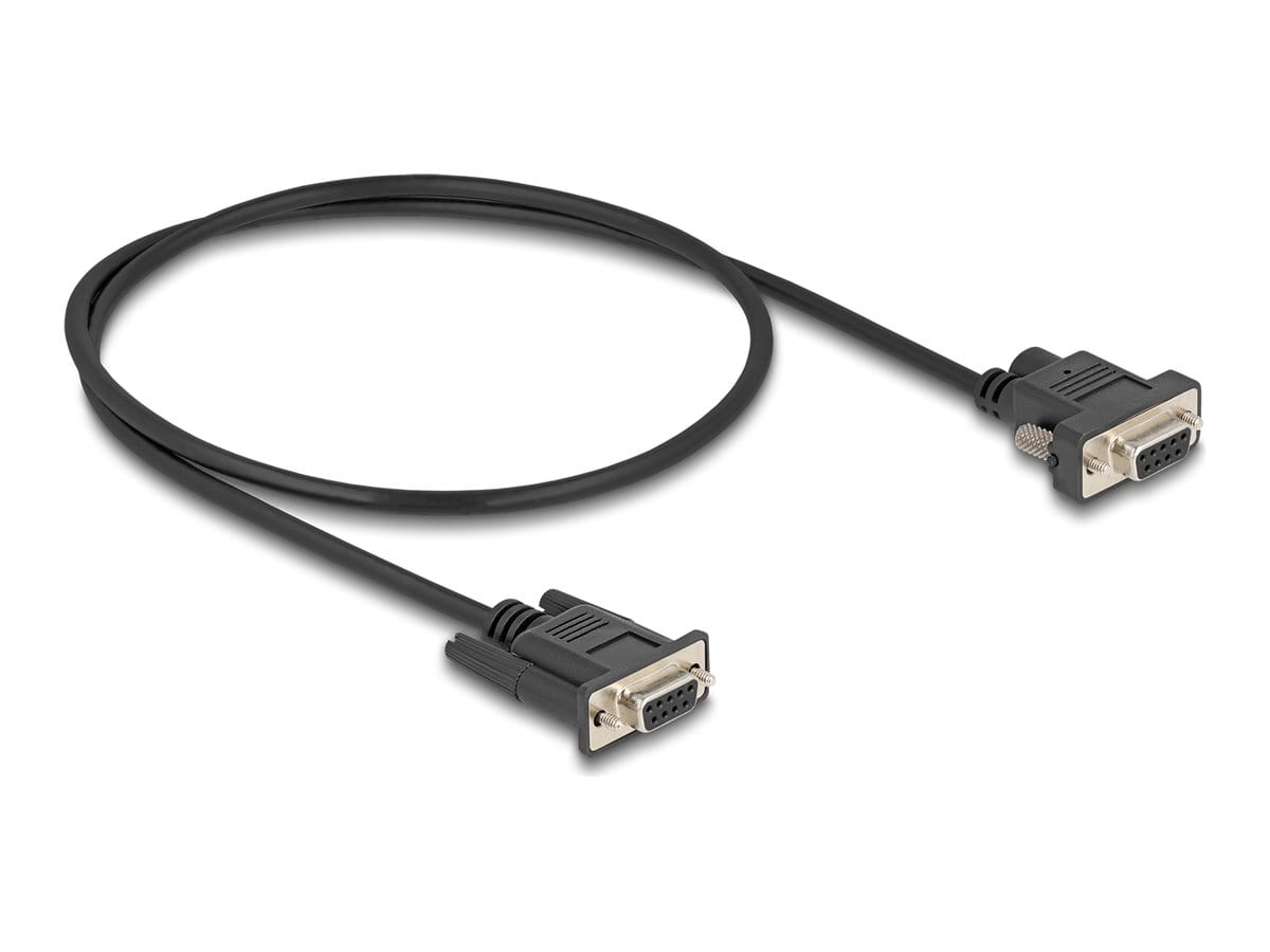 Delock Kabel seriell - DB-9 (W) zu DB-9, Gleichstromstecker 5,5 x 2,1 mm (W)