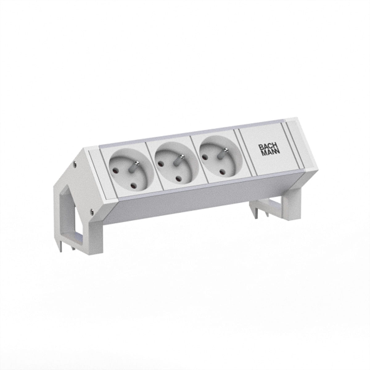 Bachmann DESK 2 ALU WHITE - Steckdosenleiste - AC - Eingabe, Eingang GST18 - Ausgangsanschlüsse: 3 (Typ E)
