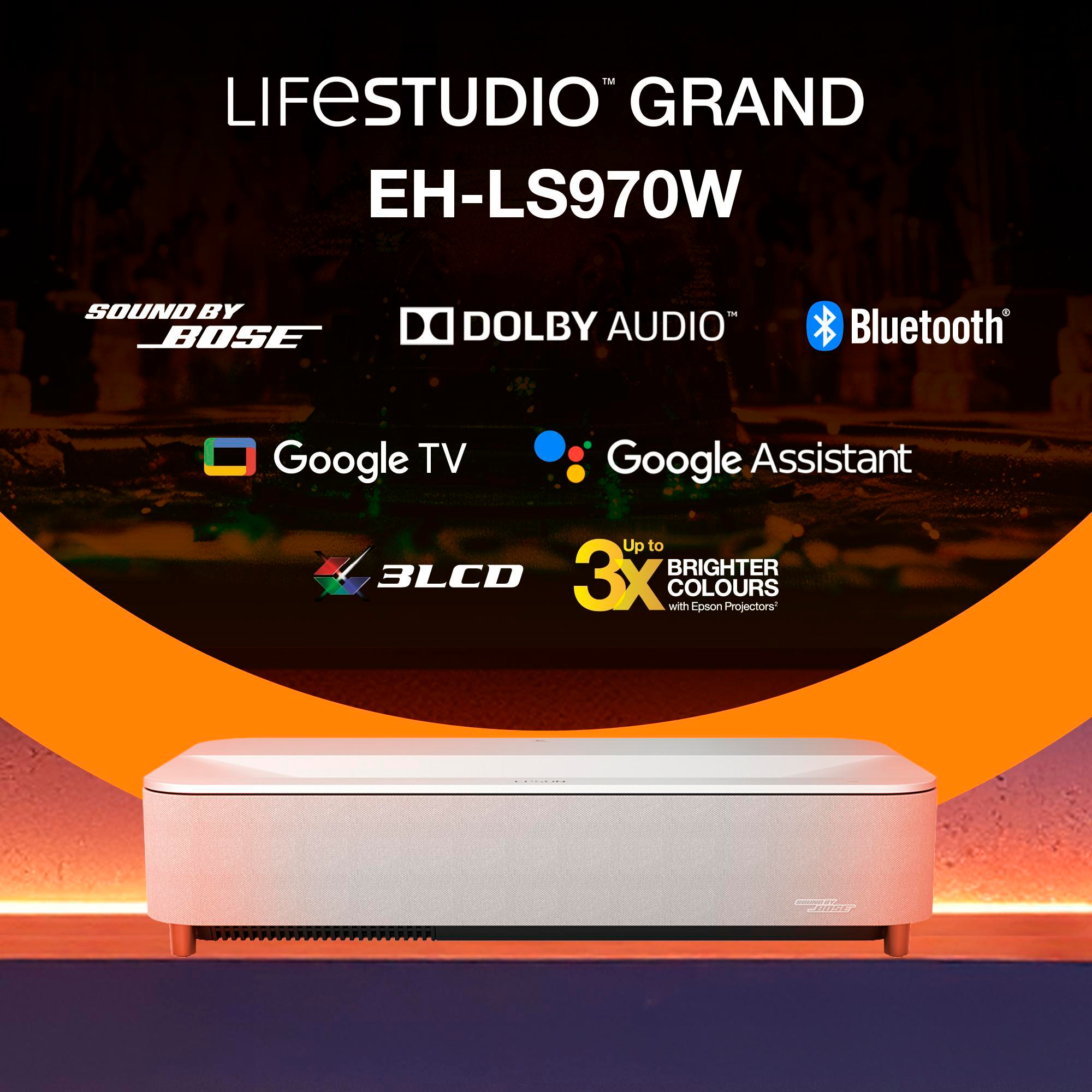 Epson Lifestudio Grand Plus EH-LS970W - 3-LCD-Projektor - 4000 lm (weiß)