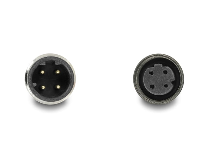 Delock Netzwerkkabel - M12 (4-polig) (M) zu M12 (4-polig)