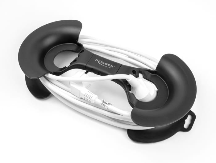 Delock Kabelspule - 375 x 170 mm - Schwarz