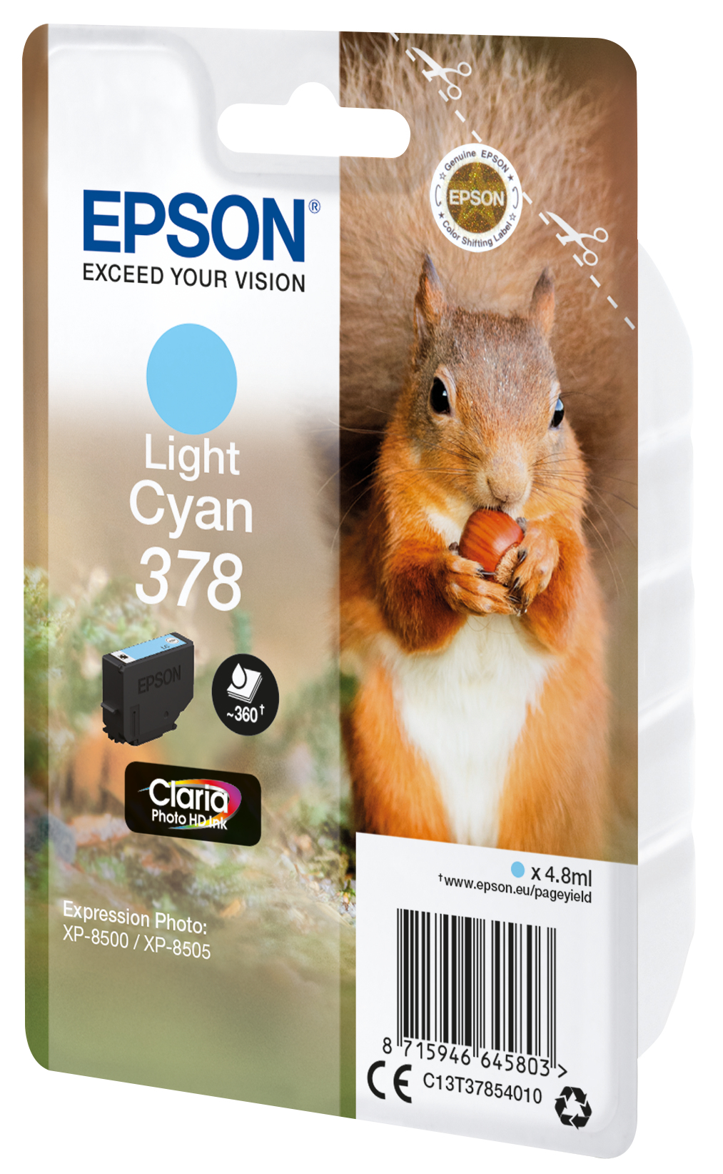 Epson 378 - 4.8 ml - hell Cyan - original - Blister