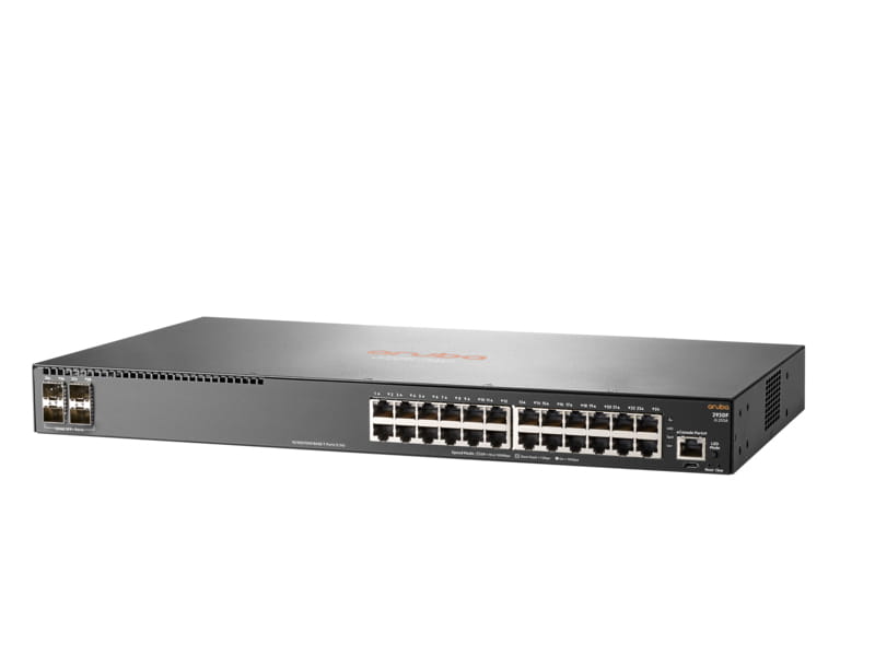 HPE Aruba Networking 2930F 24G 4SFP+ - Switch - L3 - managed - 24 x 10/100/1000 + 4 x 1 Gigabit/10 Gigabit SFP+ (Uplink)