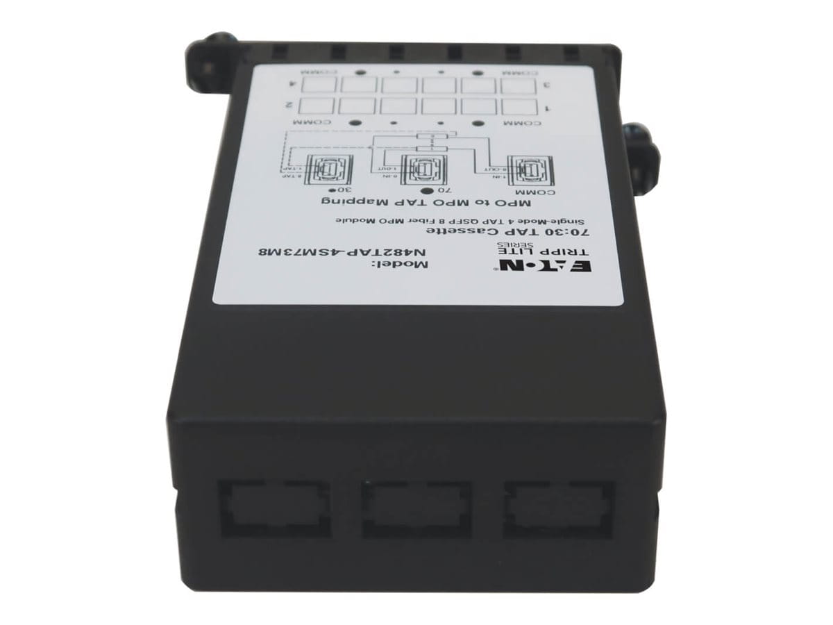 Tripp Eaton Tripp Lite Series Fiber TAP Cassette - Singlemode, 8-Fiber MPO to MPO, 4 Monitoring Ports, 70/30 Split
