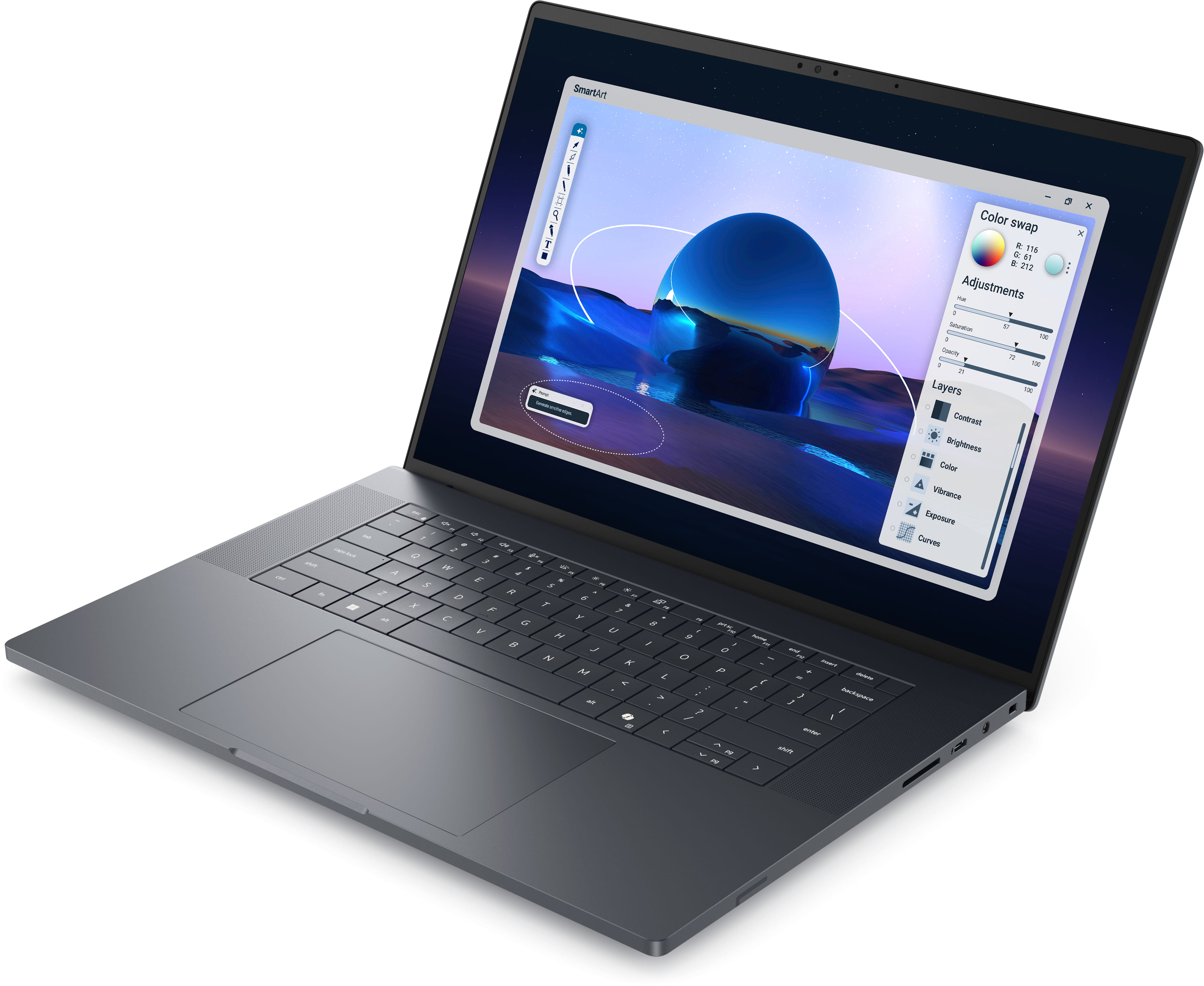 Dell Pro Max 16 Premium MA16250 - Intel Core Ultra 7 265H / 2.2 GHz - vPro Enterprise - Win 11 Pro - RTX PRO 1000 Blackwell - 32 GB RAM - 1 TB SSD Performance, NVMe, TLC, SED - 40.646 cm (16")