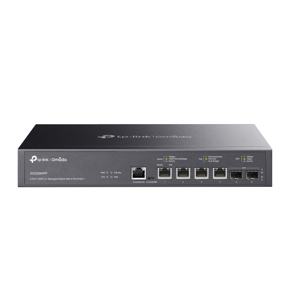 TP-LINK Omada TL-SX3206HPP V1 - Switch - L2+ - managed - Desktop, an Rack montierbar - PoE++ (200 W)
