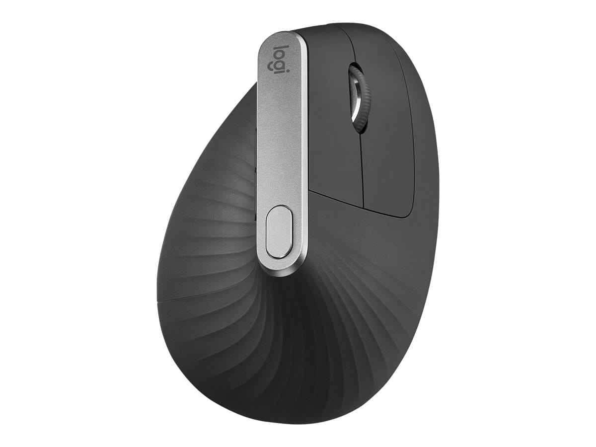 Logitech MX Vertical - Vertikale Maus - ergonomisch - optisch - 6 Tasten - kabellos, kabelgebunden - Bluetooth, 2.4 GHz - kabelloser Empfänger (USB)