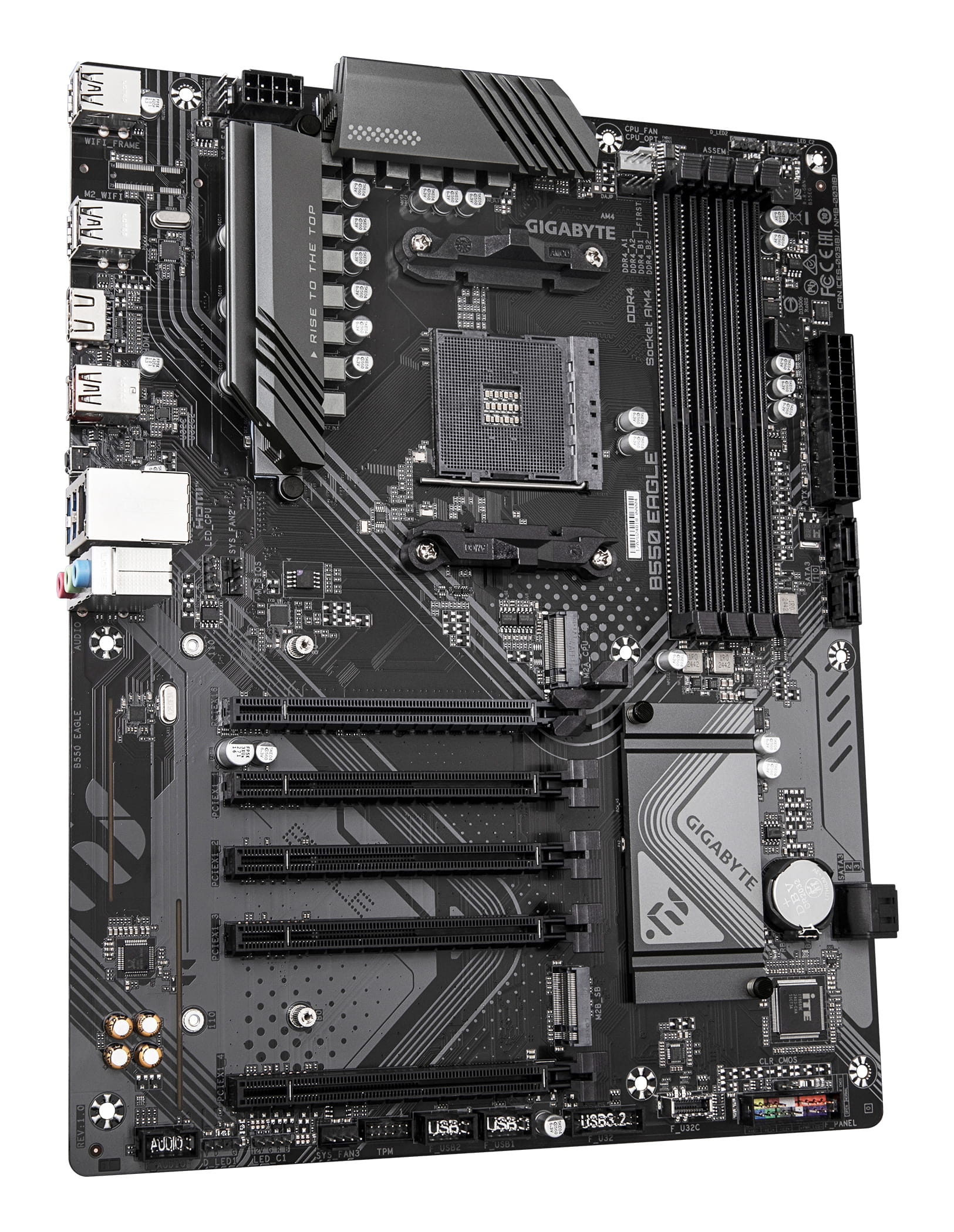 Gigabyte B550 EAGLE - Motherboard - ATX - Socket AM4 - AMD B550 Chipsatz - USB-C 3.2 Gen 1, USB 3.2 Gen 2, USB 3.2 Gen 1 - Gigabit LAN - Onboard-Grafik (CPU erforderlich)