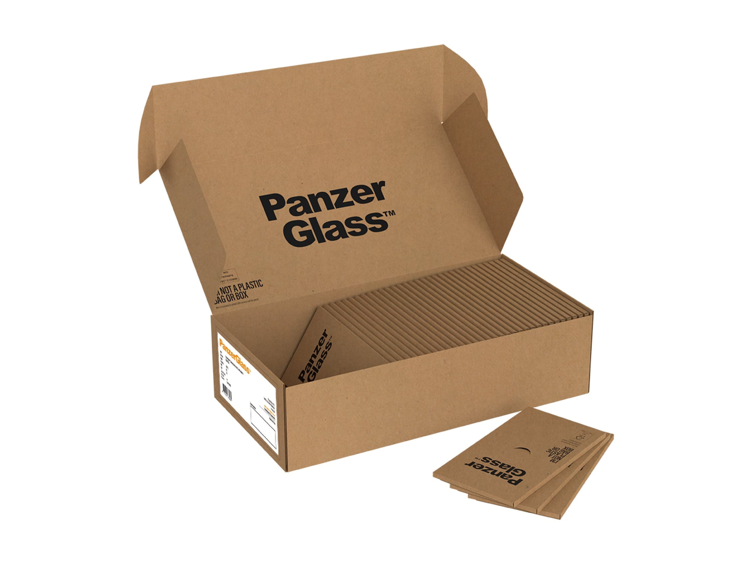 PanzerGlass Bildschirmschutz für Handy - ultrabreite Passform - Glas - 6.4" (Packung mit 50)