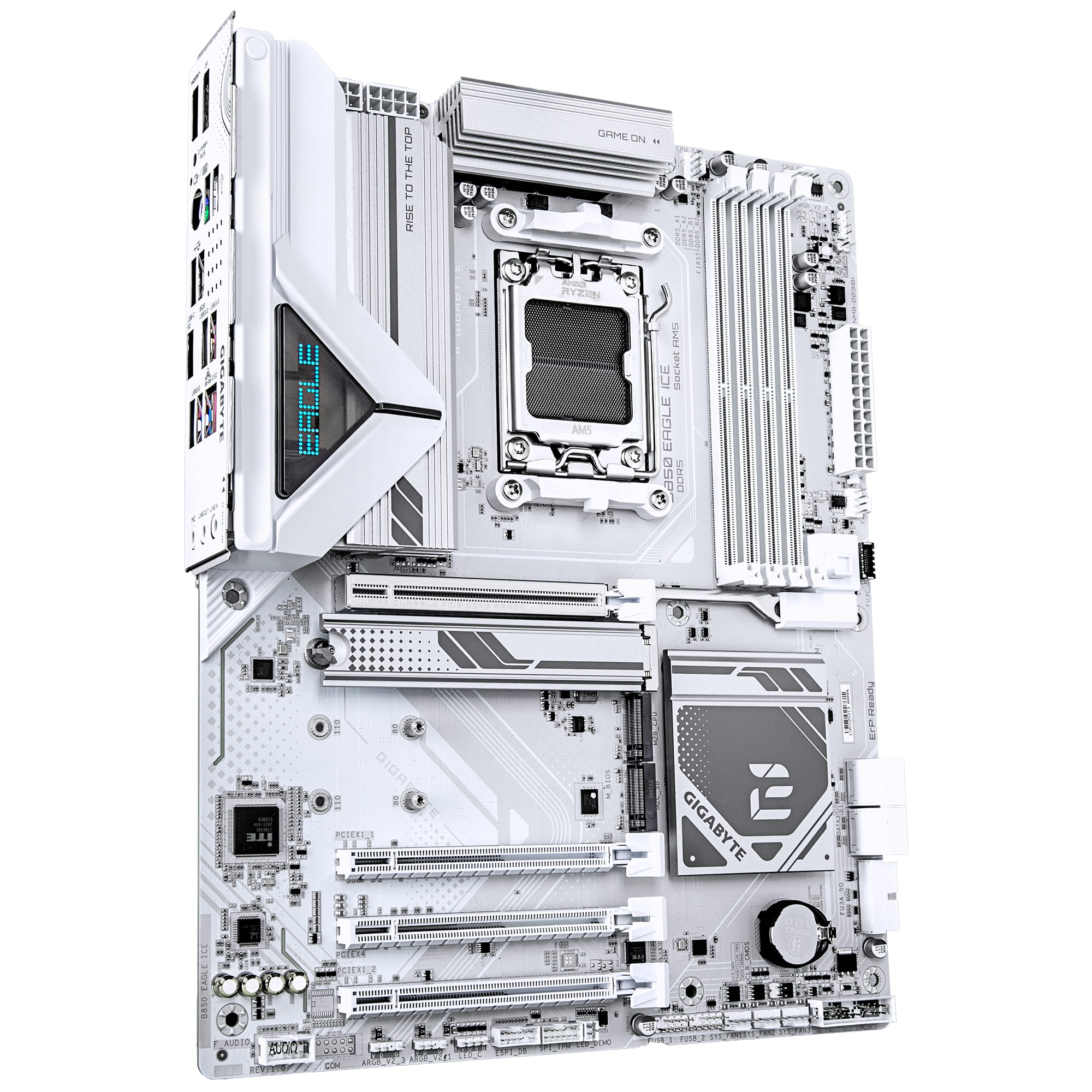 Gigabyte B850 EAGLE ICE - Motherboard - ATX - Socket AM5 - AMD B850 Chipsatz - USB-C 3.2 Gen 1, USB 3.2 Gen 2, USB 3.2 Gen 1 - Gigabit LAN - Onboard-Grafik (CPU erforderlich)