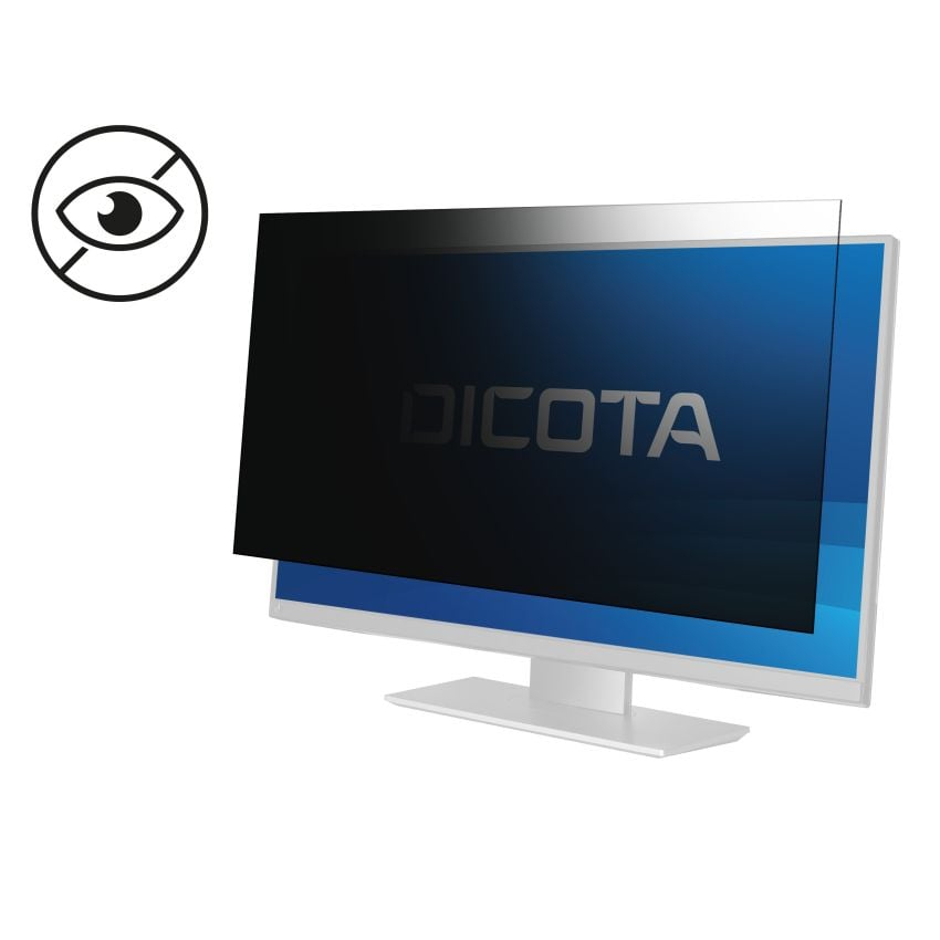 Dicota Blickschutzfilter für Bildschirme - seitlich montiert - 4-Wege - entfernbar - Halter/Klebepunkte - Schwarz - für Dell UltraSharp U2722D (27 Zoll)