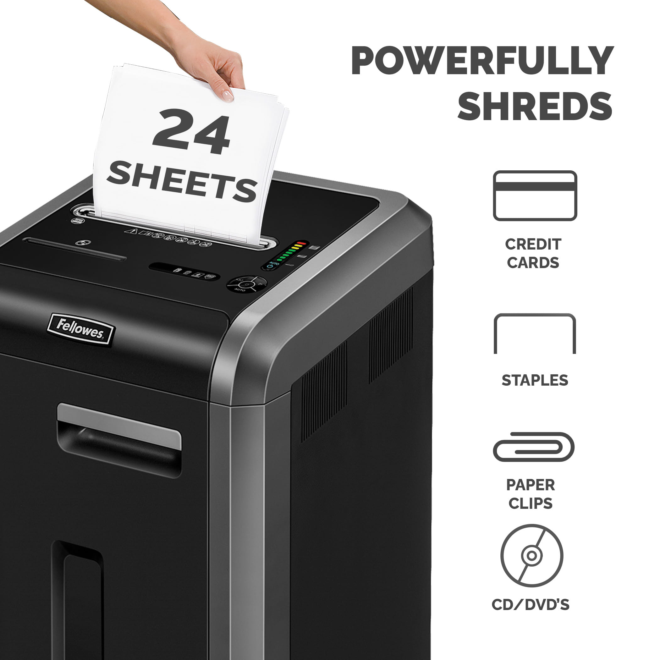 Fellowes Powershred 225Ci - Vorzerkleinerer - Kreuzschnitt
