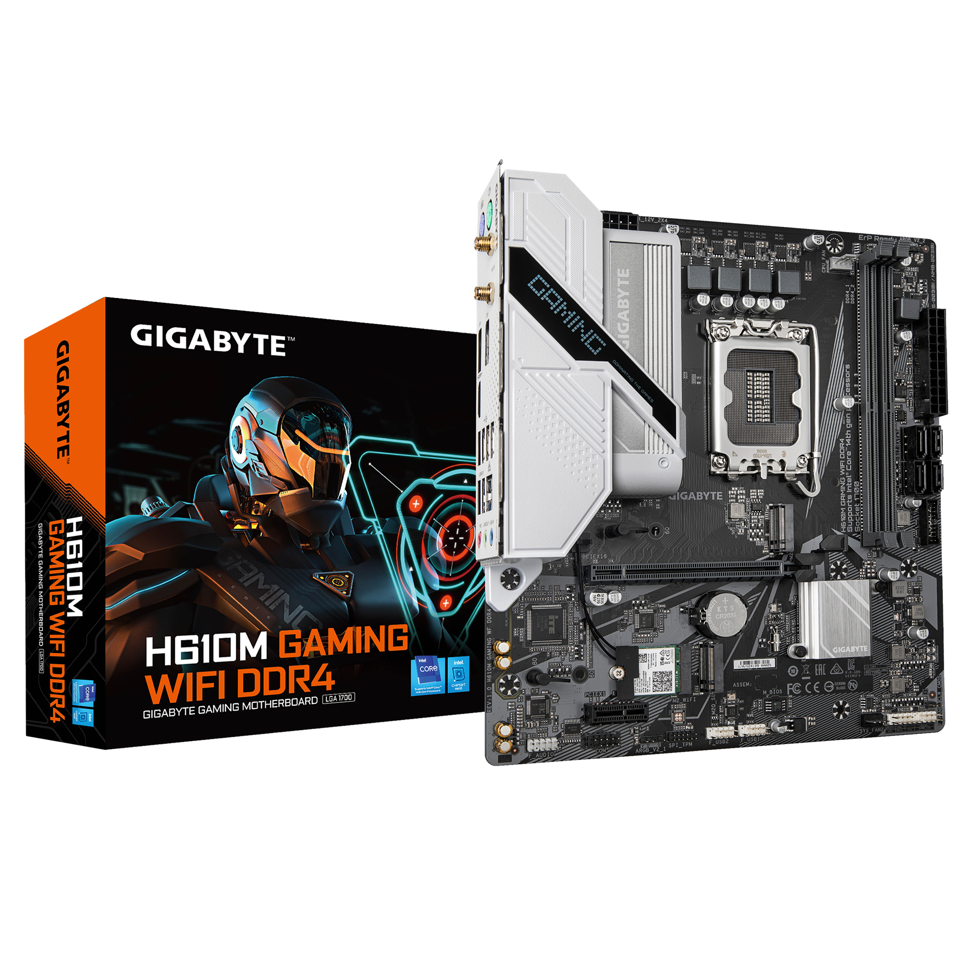 Gigabyte H610M GAMING WIFI DDR4 - 1.0 - Motherboard - micro ATX - LGA1700-Sockel - H610 Chipsatz - USB 3.2 Gen 1 - Gigabit LAN, Bluetooth, Wi-Fi - Onboard-Grafik (CPU erforderlich)