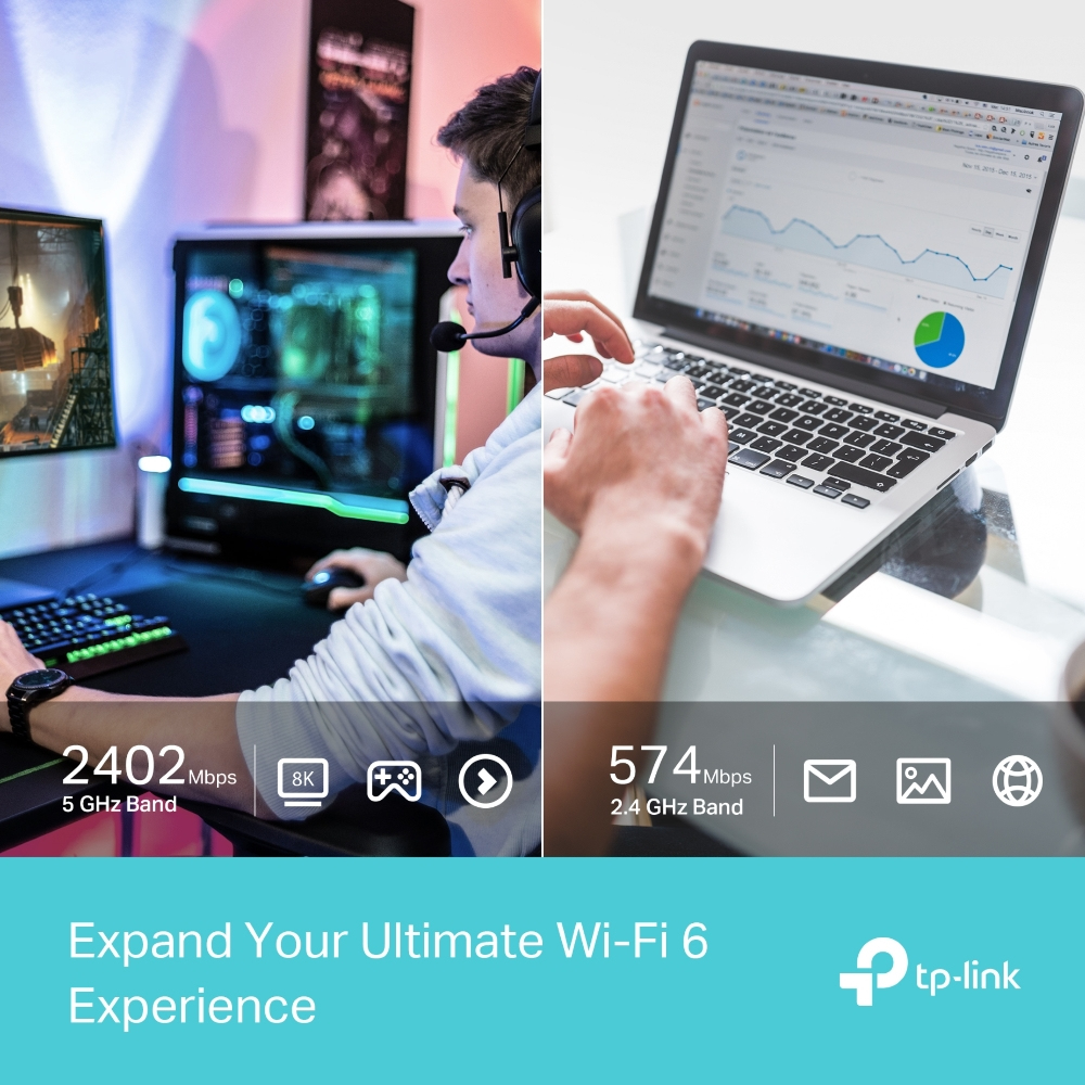 TP-LINK Archer TX50UH, Verkabelt & Kabellos, USB, WLAN, Wi-Fi 6 (802.11ax), 3000 Mbit/s, Schwarz