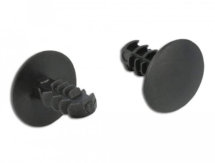 Delock Tannenbaum Clip schwarz 10 Stück, 10 Stück(e), Schwarz, Nylon, Drinnen