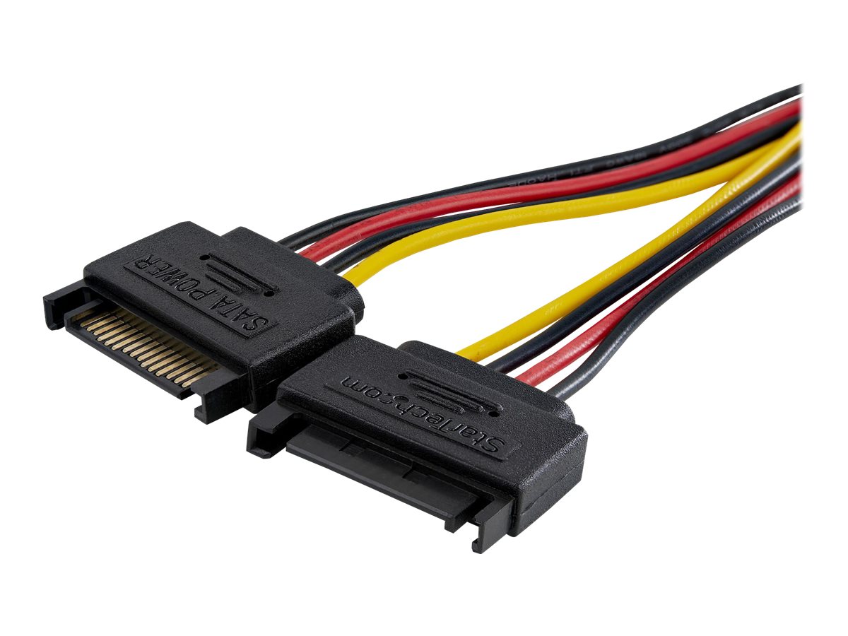 StarTech.com StarTech SATA auf 4-pin Molex Y-Kabel (15cm, dual SATA Stromkabel, 4-pol Splitter, PVC) - Netzteil - SATA-Stromstecker (M)