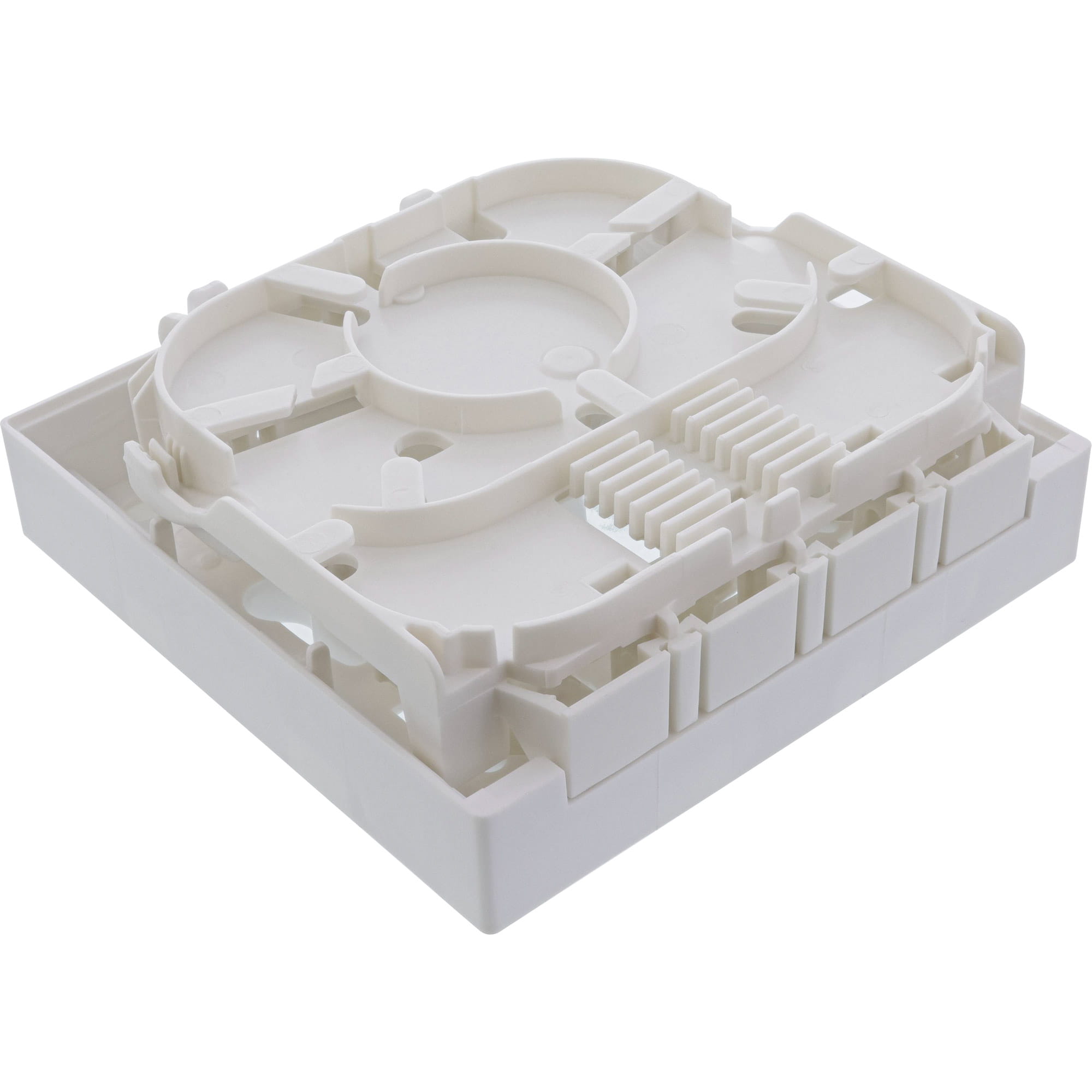 InLine FTTH Leerbox für bis zu 4x LC Duplex / 4x SC Simplex - Aufputz 80mm weiß