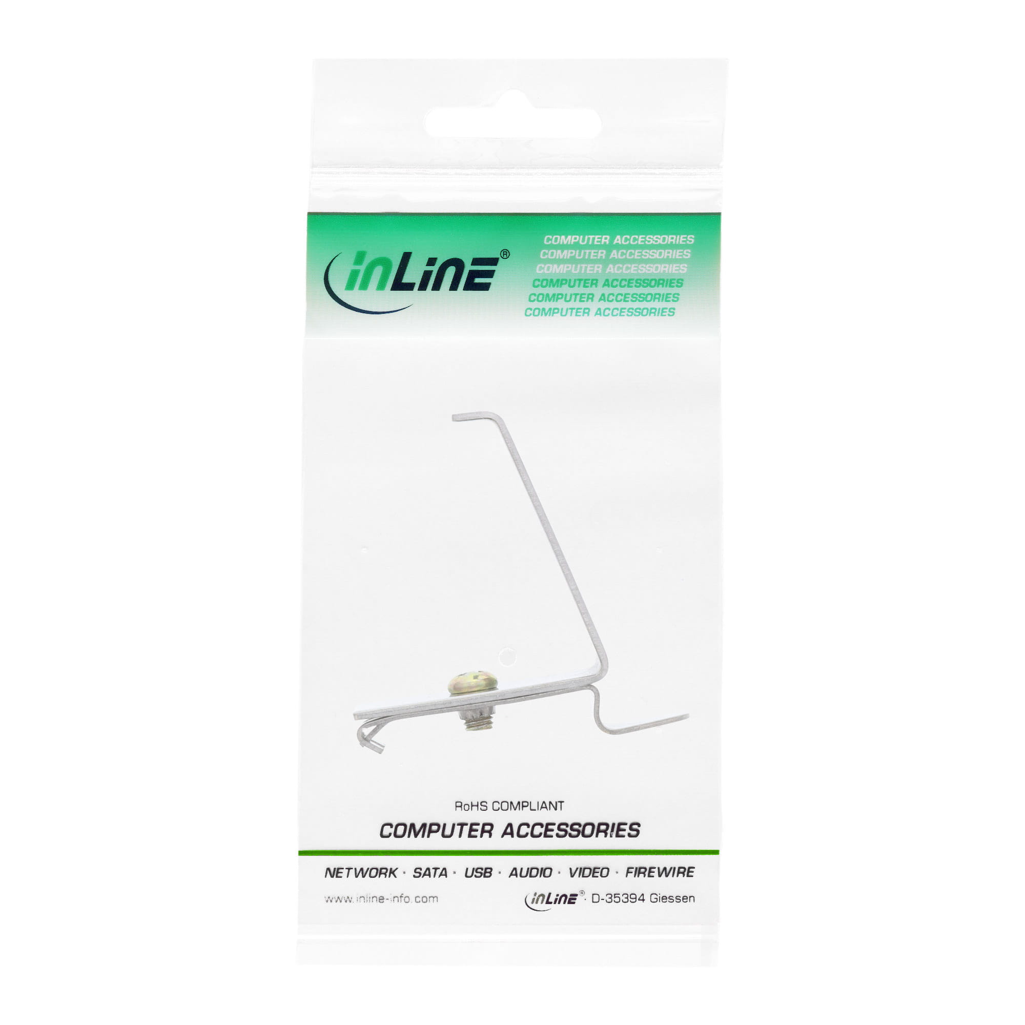 InLine Keystone SNAP-In Metall-Modulhalter - 1-fach für Hutschiene