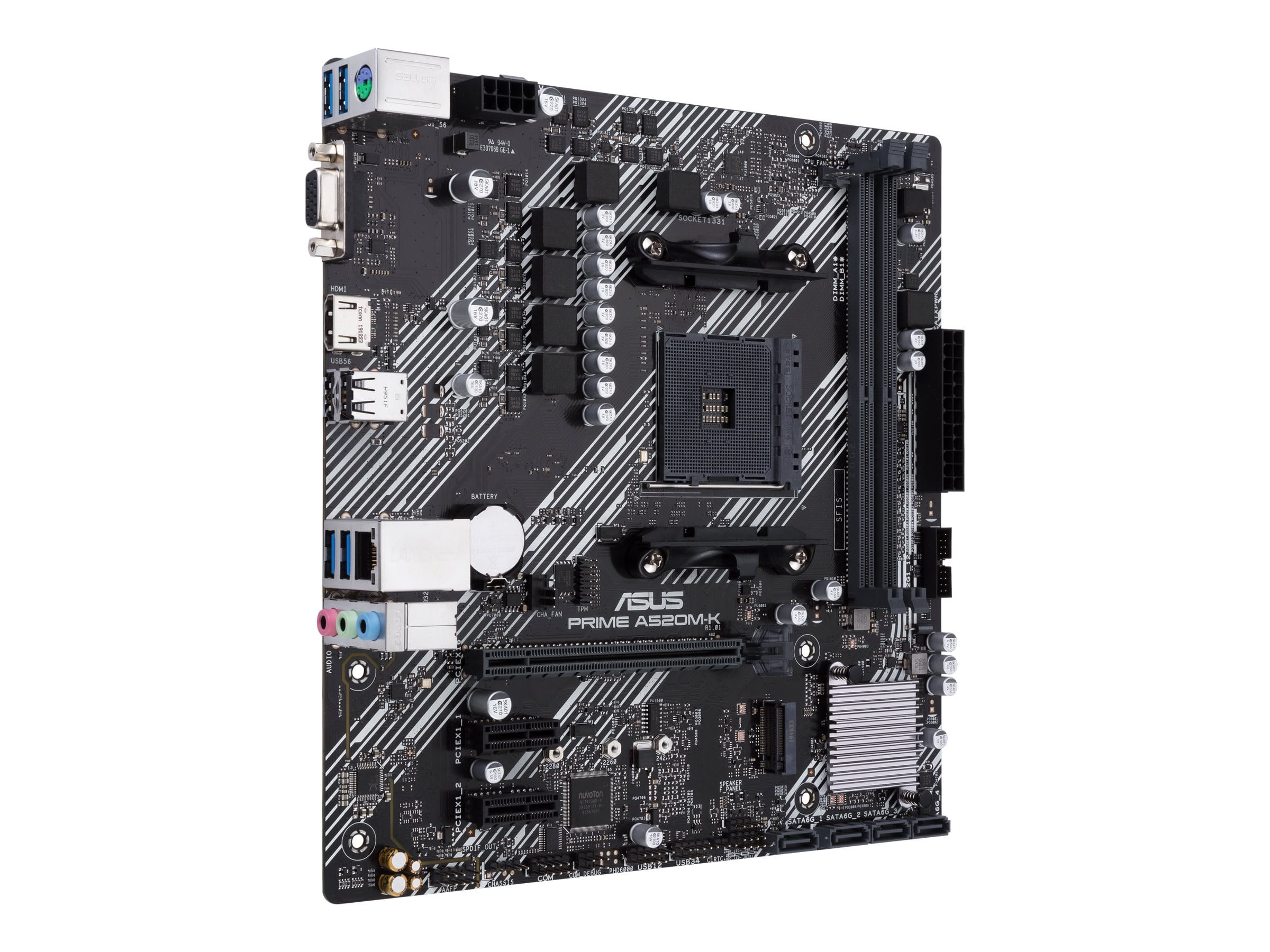 ASUS PRIME A520M-K - Motherboard - micro ATX - Socket AM4 - AMD A520 Chipsatz - USB 3.2 Gen 1 - Gigabit LAN - Onboard-Grafik (CPU erforderlich)