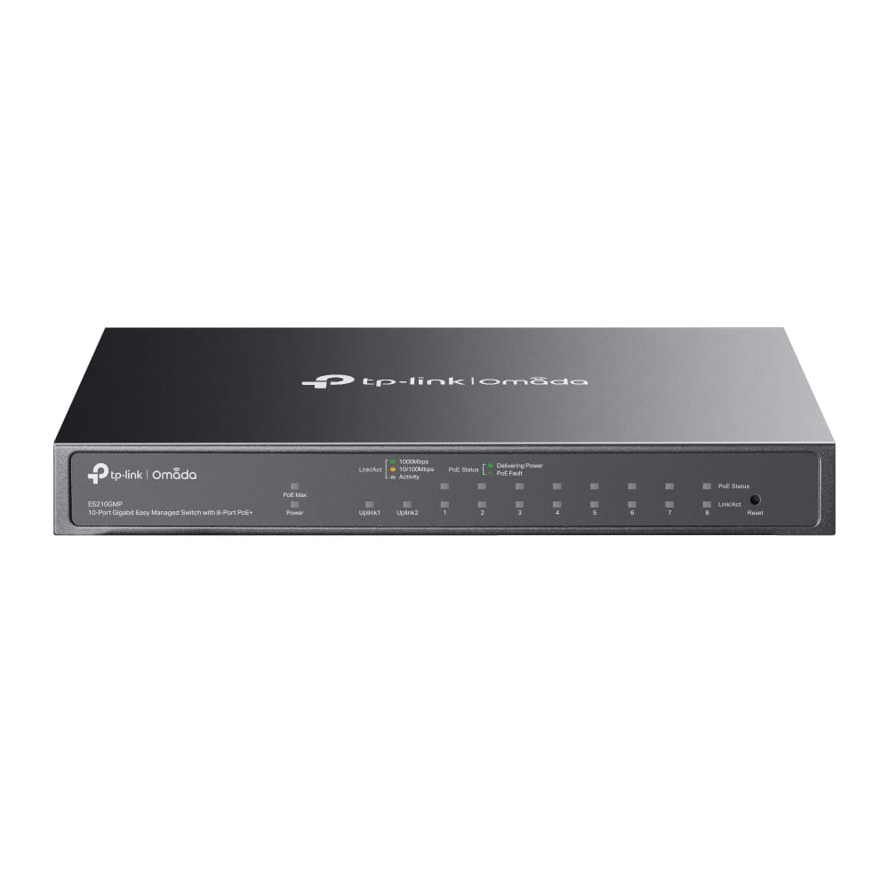 TP-LINK Omada ES210GMP V1 - Switch - managed - 8 x 10/100/1000 (PoE+) *Verpackung geöffnet*