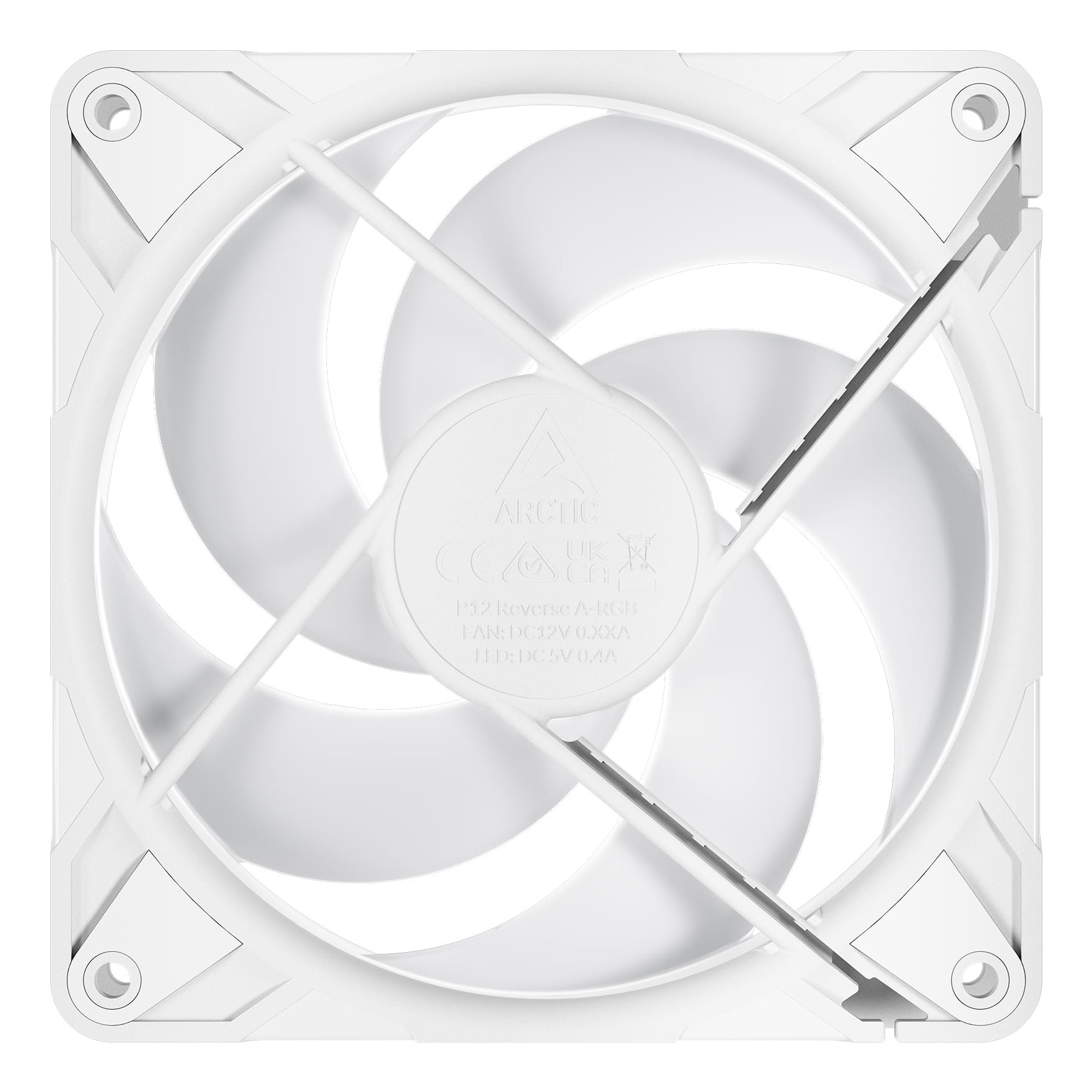 Arctic Pro Reverse A-RGB - Gehäuselüfter - 120 mm - weiß (Packung mit 3)