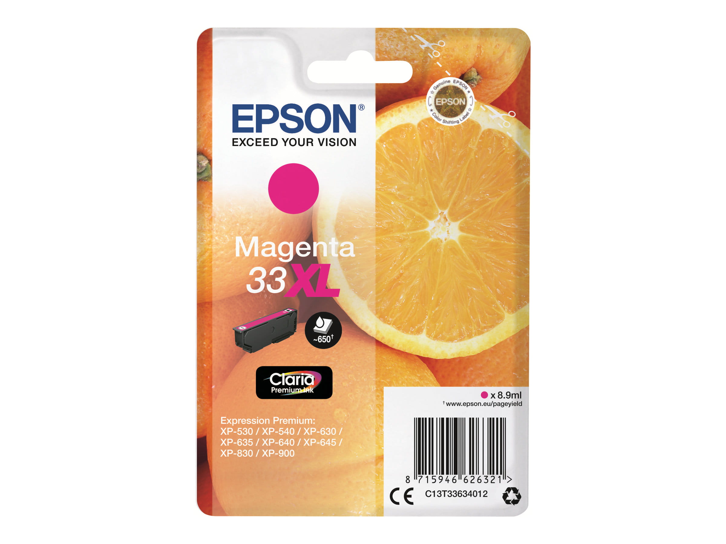 Epson 33XL - 8.9 ml - XL - Magenta - original
