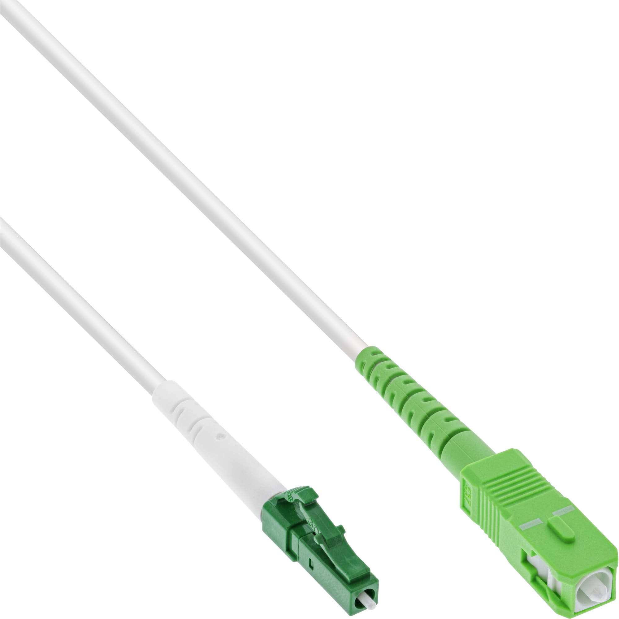 InLine LWL Simplex Kabel - FTTH - LC/APC 8° zu SC/APC 8° - 9/125µm - OS2 - 2m