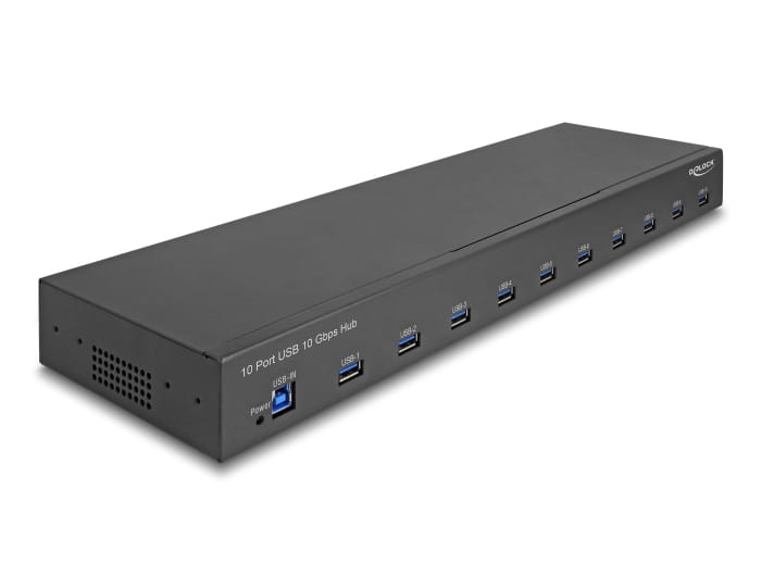 Delock Hub - 19", industry, 10 Gbps - 10 x