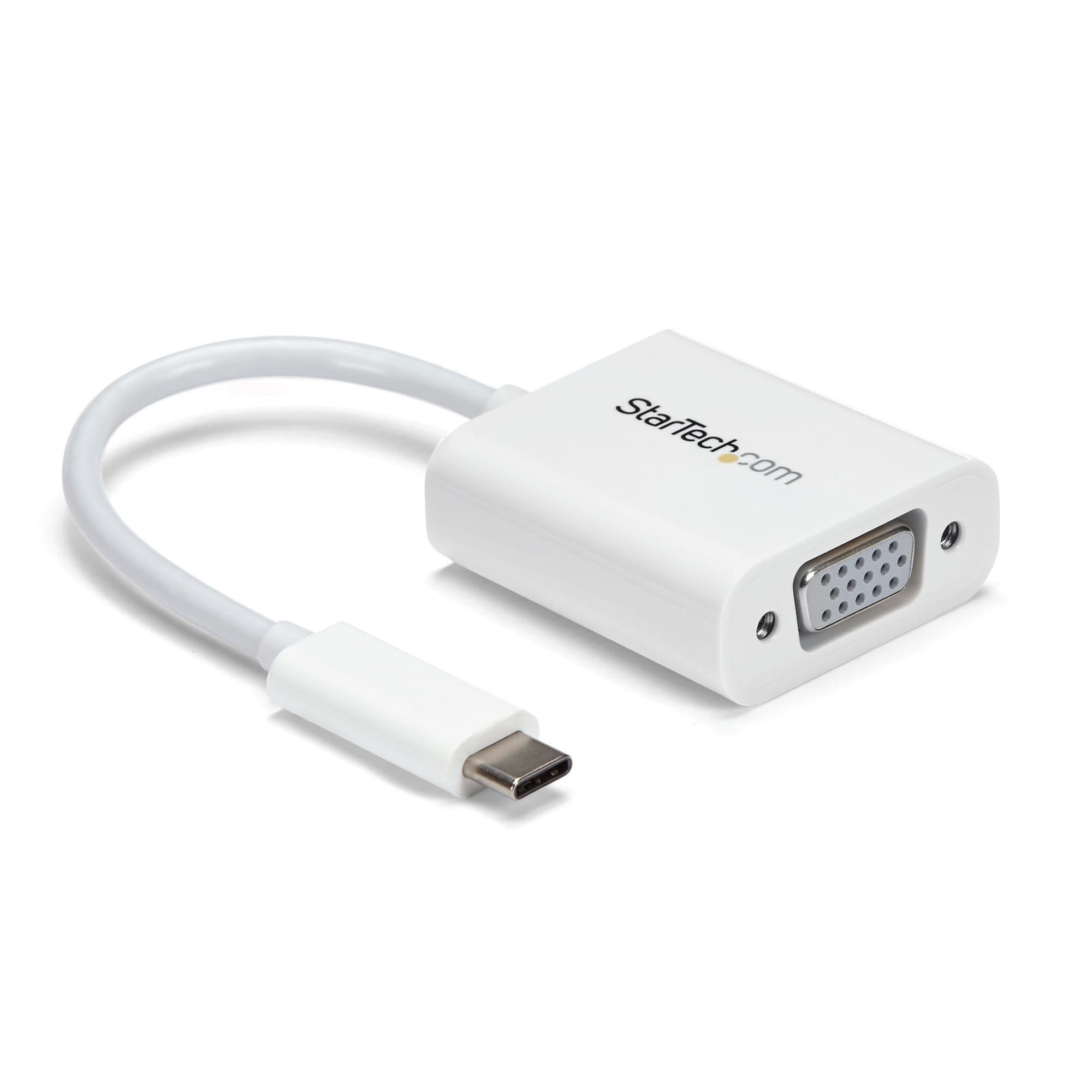 StarTech.com USB-C auf VGA Adapter - USB Typ-C zu VGA Video Konverter - Weiß - USB/VGA-Adapter - USB-C (M)