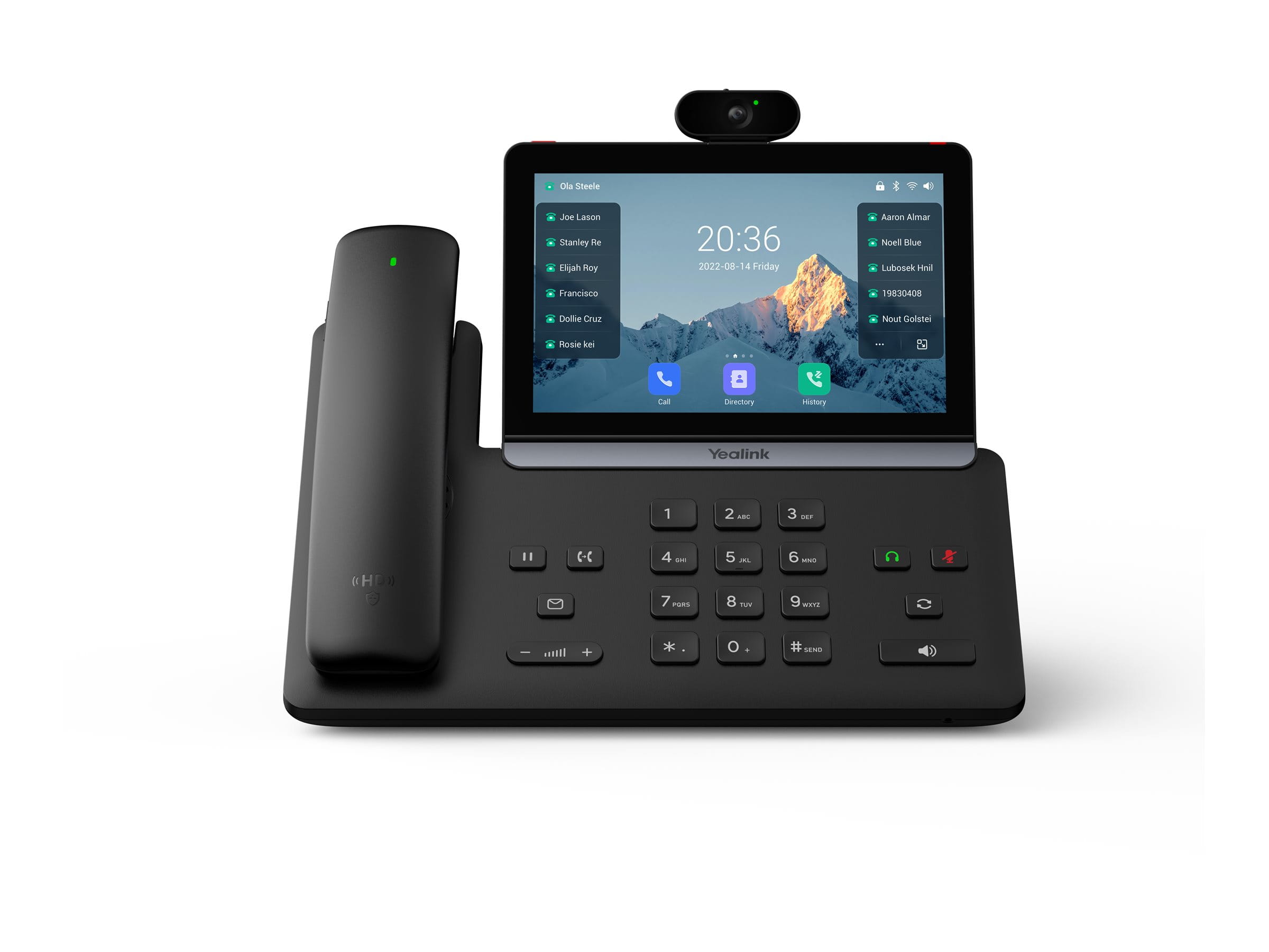 Yealink SIP-T88V Pro - VoIP-Telefon - mit Frontkamera digital (5 MP)