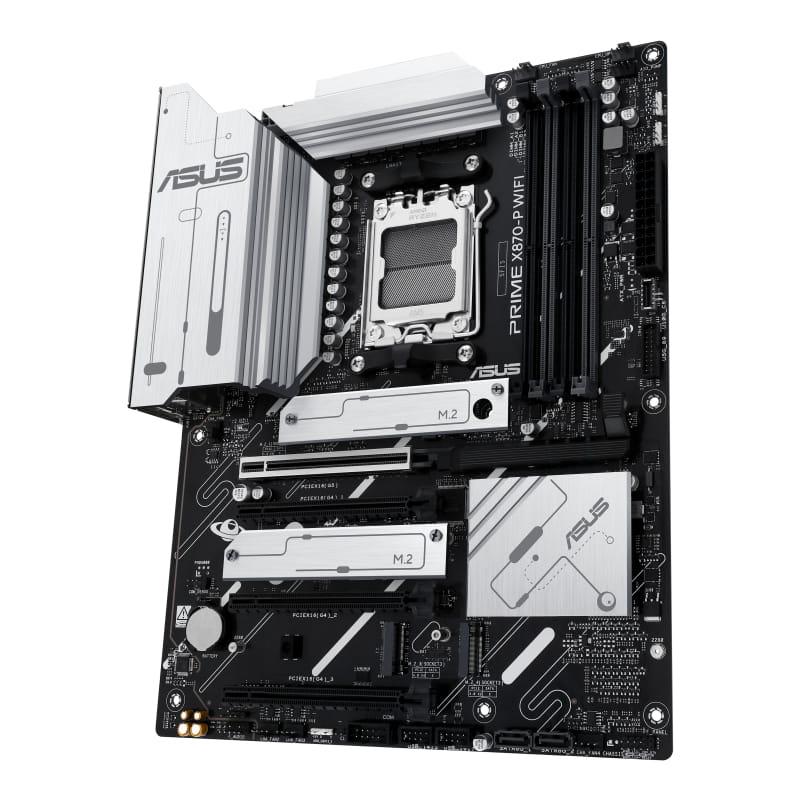 ASUS PRIME X870-P WIFI - Motherboard - ATX - Socket AM5 - AMD X870 Chipsatz - USB4, USB 3.2 Gen 2, USB-C 3.2 Gen2, USB 3.2 Gen 1 - Wi-Fi 7, Bluetooth, 2.5 Gigabit LAN - Onboard-Grafik (CPU erforderlich)