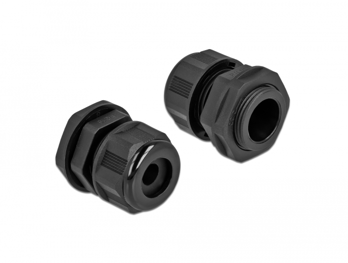 Delock Kabelverschraubung - Schwarz (Packung