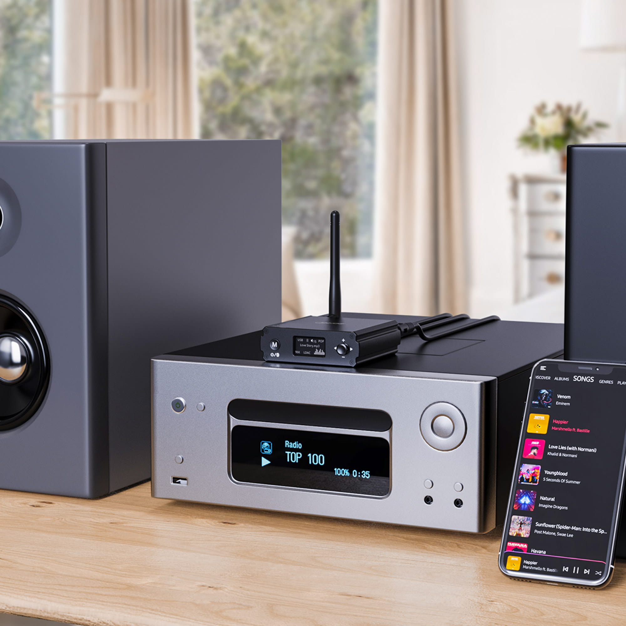 InLine Bluetooth 5.1 HiFi-Receiver & USB DAC - mit LCD